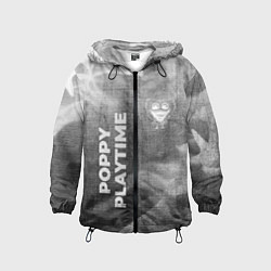 Ветровка с капюшоном детская Poppy Playtime - grey gradient вертикально, цвет: 3D-черный