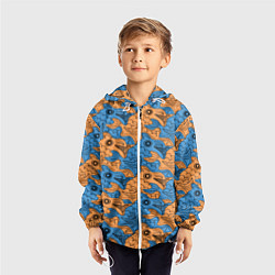 Ветровка с капюшоном детская Графическая фантазия, цвет: 3D-белый — фото 2