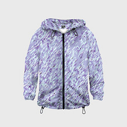 Ветровка с капюшоном детская Холодный сиреневый текстурированный, цвет: 3D-черный