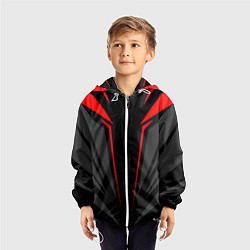 Ветровка с капюшоном детская Sport uniform - red, цвет: 3D-белый — фото 2