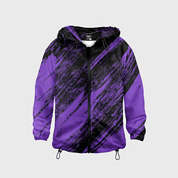 Ветровка с капюшоном детская The color is purple and black, цвет: 3D-черный
