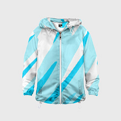 Детская ветровка Белый с голубым абстракция
