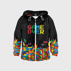 Ветровка с капюшоном детская Game over, цвет: 3D-белый