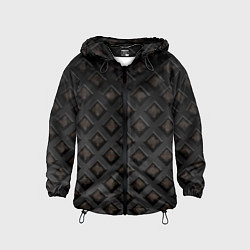 Ветровка с капюшоном детская Геометрический узор, цвет: 3D-черный