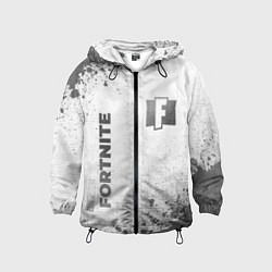 Ветровка с капюшоном детская Fortnite - white gradient вертикально, цвет: 3D-черный