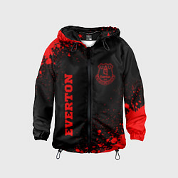 Ветровка с капюшоном детская Everton - red gradient вертикально, цвет: 3D-черный