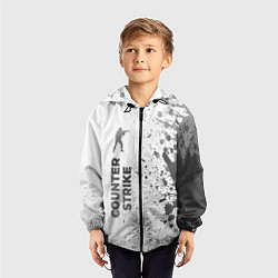 Ветровка с капюшоном детская Counter Strike - white gradient по-вертикали, цвет: 3D-черный — фото 2