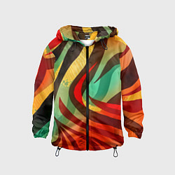 Детская ветровка Жаркая полосатая абстракция