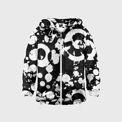Ветровка с капюшоном детская Модная чб абстракция - нейроарт, цвет: 3D-белый