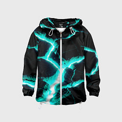 Детская ветровка Color light blue black