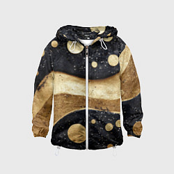 Детская ветровка Золотая объемная абстракция - текстура
