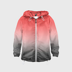 Детская ветровка Бледный красно-серый градиент