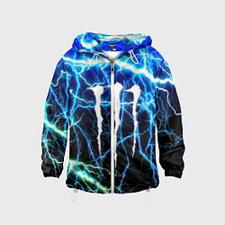 Ветровка с капюшоном детская Monster energy electro, цвет: 3D-белый