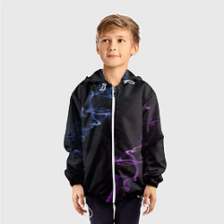 Ветровка с капюшоном детская Color black blue pink, цвет: 3D-белый — фото 2
