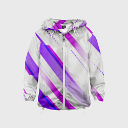 Ветровка с капюшоном детская Color white pink, цвет: 3D-белый