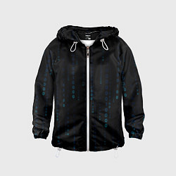 Ветровка с капюшоном детская Color black blue, цвет: 3D-белый