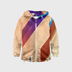 Ветровка с капюшоном детская Multicolored, цвет: 3D-белый