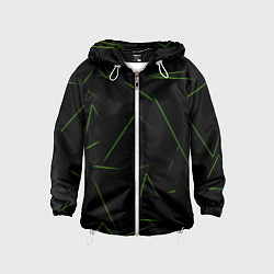 Ветровка с капюшоном детская Color green line, цвет: 3D-белый