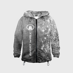 Ветровка с капюшоном детская Great Wall - grey gradient по-вертикали, цвет: 3D-черный