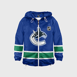Ветровка с капюшоном детская Ванкувер Кэнакс хоккей, цвет: 3D-белый