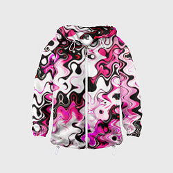 Детская ветровка Абстракция разлитые краски розовый