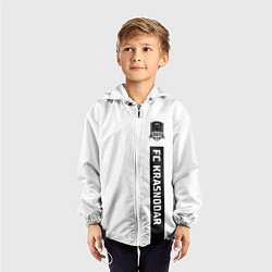 Ветровка с капюшоном детская FC Krasnodar - white, цвет: 3D-белый — фото 2