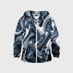 Детская ветровка Тёмно-синий искажённая абстракция