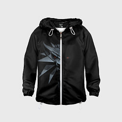 Ветровка с капюшоном детская Зверь в полумраке - Ведьмак 3, цвет: 3D-белый