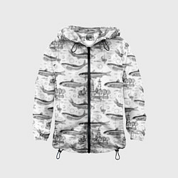 Детская ветровка Корюшка и рыбалка в Питере паттерн