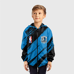 Ветровка с капюшоном детская Даллас Маверикс - черно синий, цвет: 3D-черный — фото 2