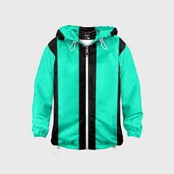 Детская ветровка Color light blue white line