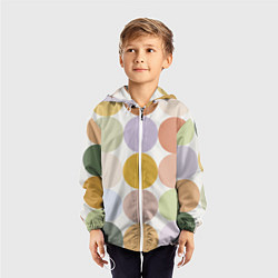 Ветровка с капюшоном детская Цветочный горошек, цвет: 3D-белый — фото 2