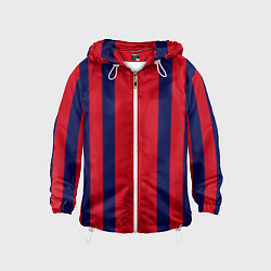 Детская ветровка Color black red stripes