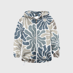 Детская ветровка Цветы blue and beige pattern