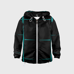 Детская ветровка Color black blue stripes