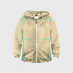 Детская ветровка Color beige green stripes