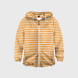 Ветровка с капюшоном детская Тельняшка спасателя МЧС, цвет: 3D-белый