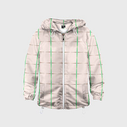Ветровка с капюшоном детская Color white stripes, цвет: 3D-белый