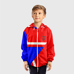 Ветровка с капюшоном детская Doom star geometry, цвет: 3D-белый — фото 2