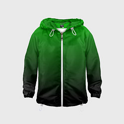 Ветровка с капюшоном детская Green gradient, цвет: 3D-белый