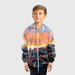 Ветровка с капюшоном детская Япония, цвет: 3D-белый — фото 2