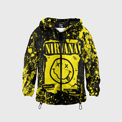 Ветровка с капюшоном детская Nirvana smile 1987, цвет: 3D-черный