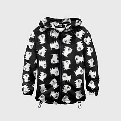 Ветровка с капюшоном детская Annoying dog pattern - Undertale, цвет: 3D-черный