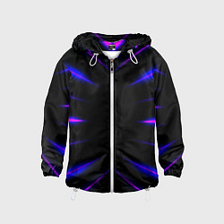 Ветровка с капюшоном детская Color black neon neon, цвет: 3D-белый