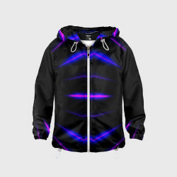 Ветровка с капюшоном детская Color black neon, цвет: 3D-белый