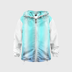 Ветровка с капюшоном детская Neon white blue lines, цвет: 3D-белый