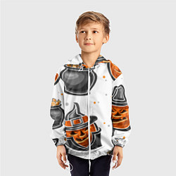 Ветровка с капюшоном детская Candy halloween, цвет: 3D-белый — фото 2