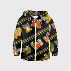 Ветровка с капюшоном детская Рождественский дух, цвет: 3D-белый