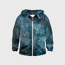 Ветровка с капюшоном детская Абстракция - dark blue, цвет: 3D-белый