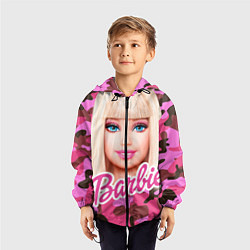Ветровка с капюшоном детская Барби, цвет: 3D-черный — фото 2
